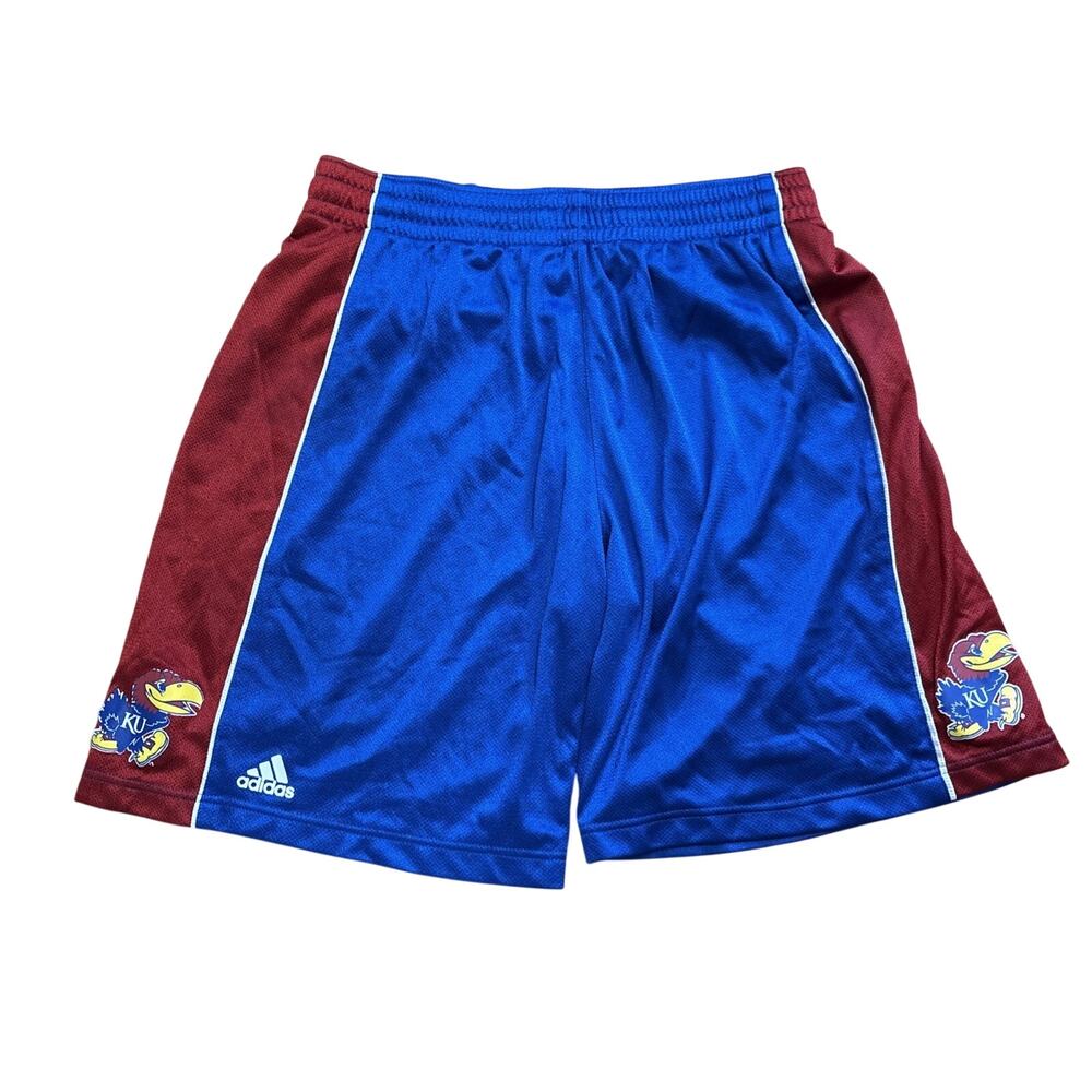 Kansas Jayhawks USA Shorts Mens XL NCAA Basketball Adidas KU Jayhawk